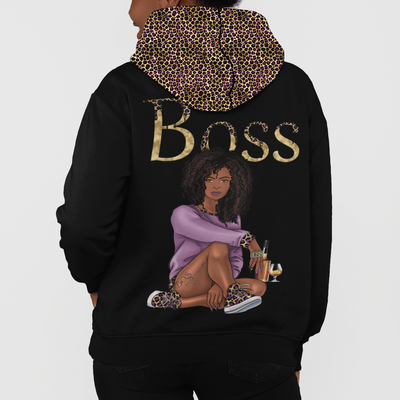 Purple Leopard Boss Hoodie